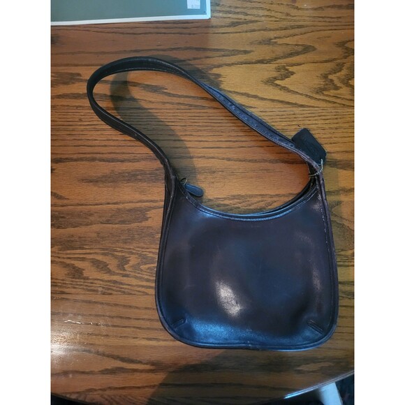 COACH Ergo Vtg Mini Zip Shoulder Hand Bag Brown - Picture 8 of 8